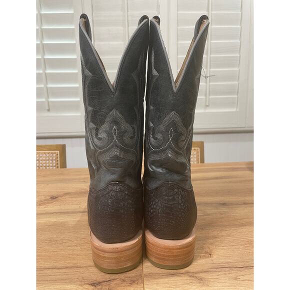 Corral Men's Embroidery Ostrich Leg Vamp Cowboy Boots Size 10.5 NWOB Square Toe - Picture 7 of 12